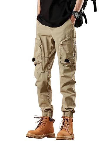 Lymio Men Cargo || Men Cargo Pants || Men Cargo Pants Cotton || Cargos for Men (Cargo 105-108) (in, Alpha, M, Regular, Khaki)