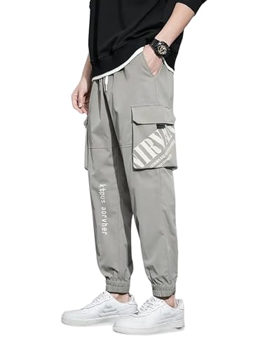 Lymio Men Cargo || Men Cargo Pants || Men Cargo Pants Cotton || Cargos for Men (Cargo-79-L) Grey