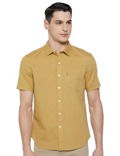 Levi's Men's Solid Regular Fit Shirt (32908-0340_Brown