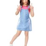 Naughty Ninos Girl's Cotton Tulip Mini Dress (NN00290DRS_Blue,Pink_11 Years-12 Years)