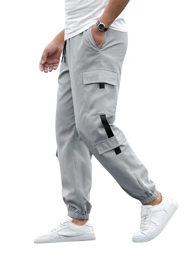 Track Pant for Men || Track Pants || Plain Track Pant (Track-06-08) (in, Alpha, L, Grey)