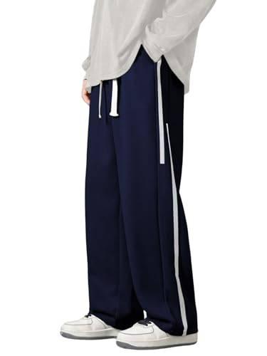 Greciilooks Track Pant for Men | Trouser Pant for Men | Baggy Pant for Men Loose Fit | Cargo Pant for Men | Track Pant Men | Men Stylish Track Pant (GL-TP-1139-M-BLUE)