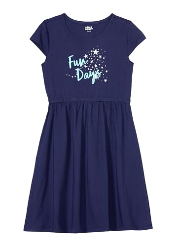 Jam & Honey Girls 100% Cotton Printed Knee Length One Piece Dress | Age 2-12 Years