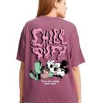Bewakoof Official Disney Merchandise Women's Graphic Printed Oversized T-Shirt_611001_Purple_M