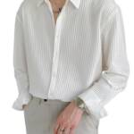 GRECIILOOKS Popcorn Regular Fit Formal Shirt for Men (Gl-Ms-6155-S-White)