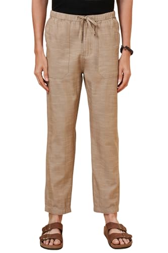7 Alt by Pantaloons Men's Slim Pants (110152991004_Light Gray_36)