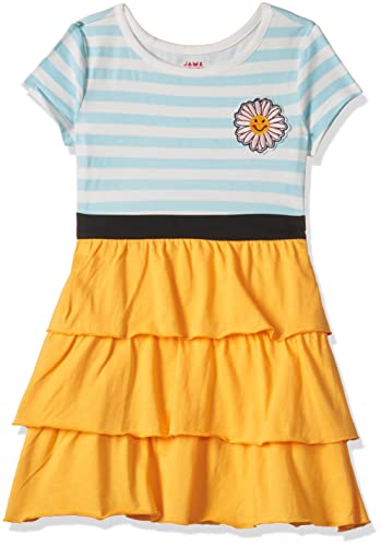 Jam & Honey Cotton Girls' Dresses & Jumpsuits Knee-Length Casual Dress (JH-K-SS22-DRE-118_Multi 2_2-3 Years)