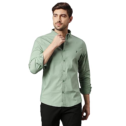 Thomas Scott Solid Casual Button Down Shirt Breatheable Fabric Flim Fit for Mens