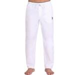 U.S. POLO ASSN. Men Comfort Fit Casual Style Solid Cotton I690 Lounge Pants-Pack of 1 (White L)