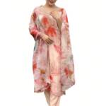 SHIENZY Women's Casual Cotton Blend Floral Printed V Neck Straight Traditional Suit Salwar with Dupatta || Matching Kurta Pant Sets || Festive Ethnicwear (1499SHZ_PNK_S) Pink