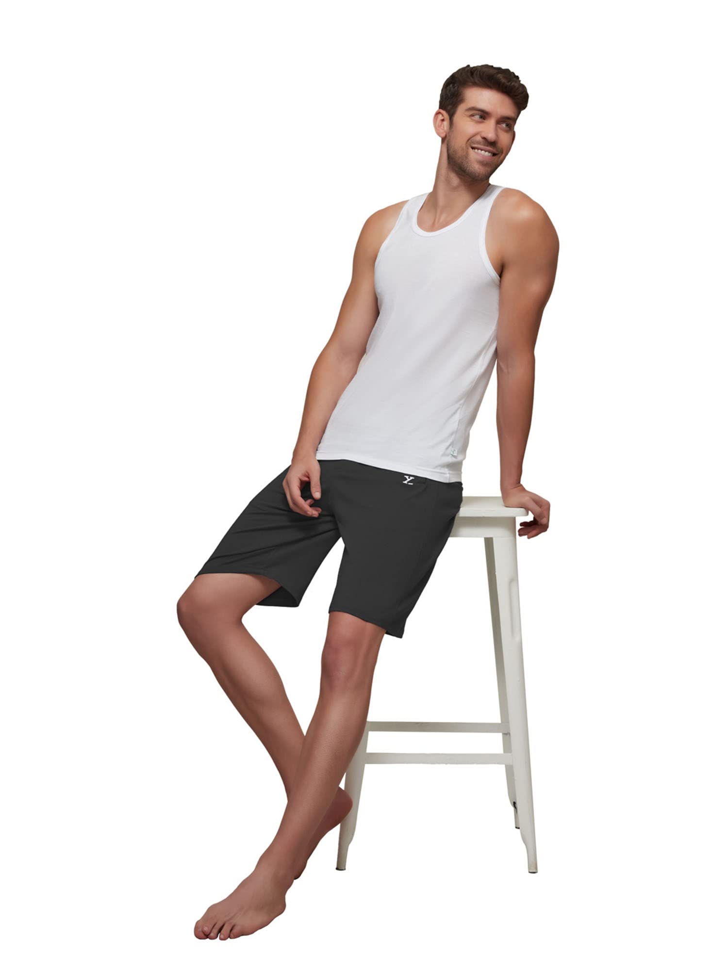 XYXX Men's Ace Premium Cotton Modal Round Neck Vest Pack of 2 (White;White; L) - Image 6