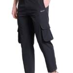 Boldfit Cargo for Men Solid Cargo Pants for Men & Boys Casual Wear Cargo Pants for Boys Regular Fit Cargos for Men Stylish Mens Cargo Trousers for Men, Lowers for Men Cargo Pants for Man - Black M