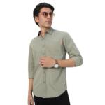 Urbano Fashion Men's Olive Cotton Full Sleeve Regular Fit Casual Solid Shirt (shirtsolreg-01-olive-s)