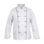BAKERS PARDISE Chef Coat For Men And Women with Full Sleeve Polycotton Unisex Chef Jacket for Cooking | Comfortable & Stylish Double-Breasted Chef Dress With Reversible Closure-(XXL-44 White,Black)