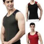 Lux Cozi Cotton Men's Solid Relaxed Fit Gym Vest (Cozi_Xylo_888_Col_3Pc_Multicolor L)