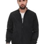 Allen Solly Polyester Men's Standard Length A-Line Coat (Asjkobop519952_Black_M)