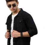 VOXATI Men's Denim Jacket kjt204xy-m_Black_M