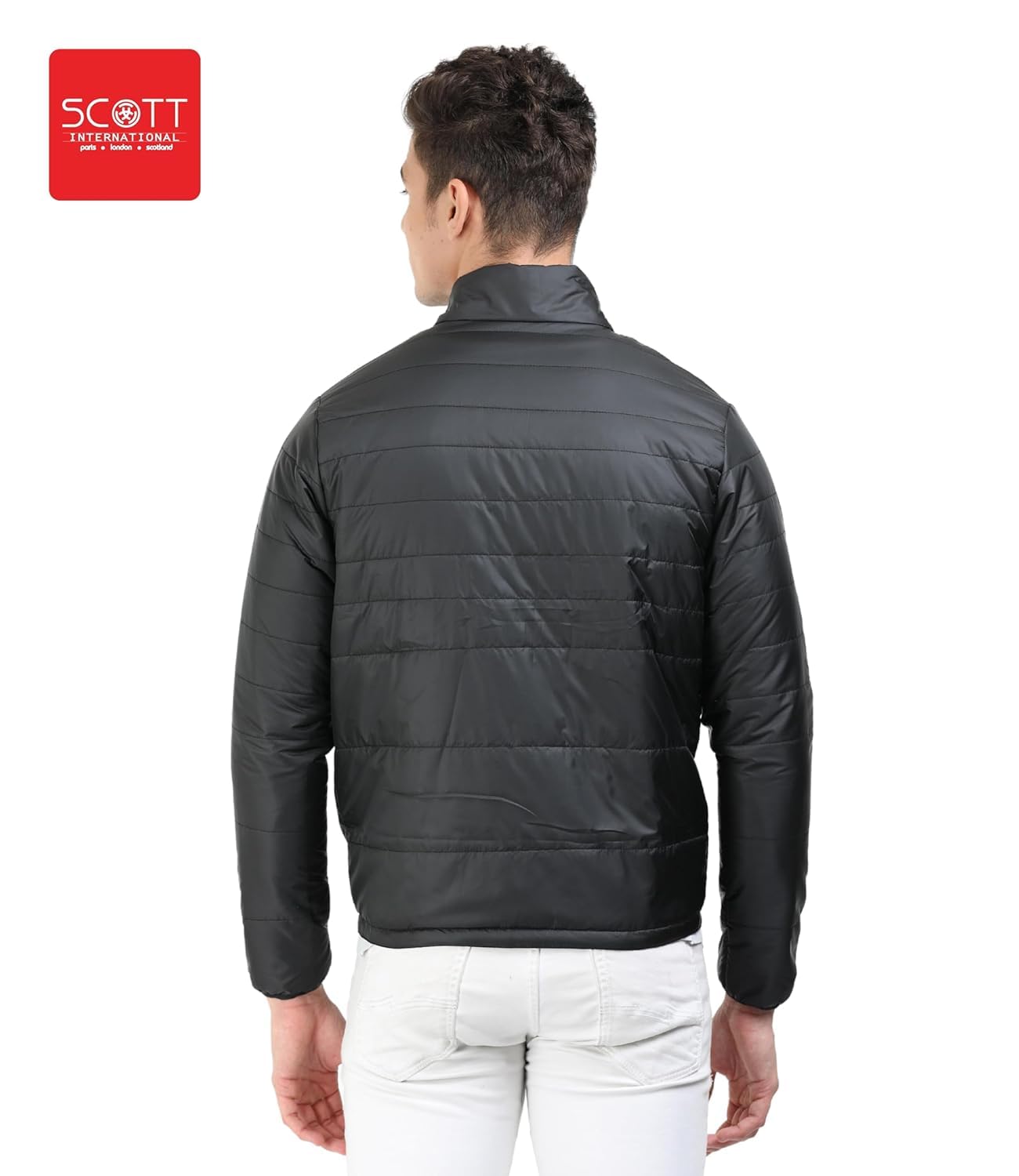 Scott International Winter Jacket for Men Bomber Jacket Mens Nylon Quilted standard length Puffer Jacket Full Sleeve Mens Jacket Monsoon Jackets for Men All Weather Jacket for Men - Image 7