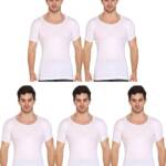 VIP Men's Regular Fit Vest White L (Pack Of 5)