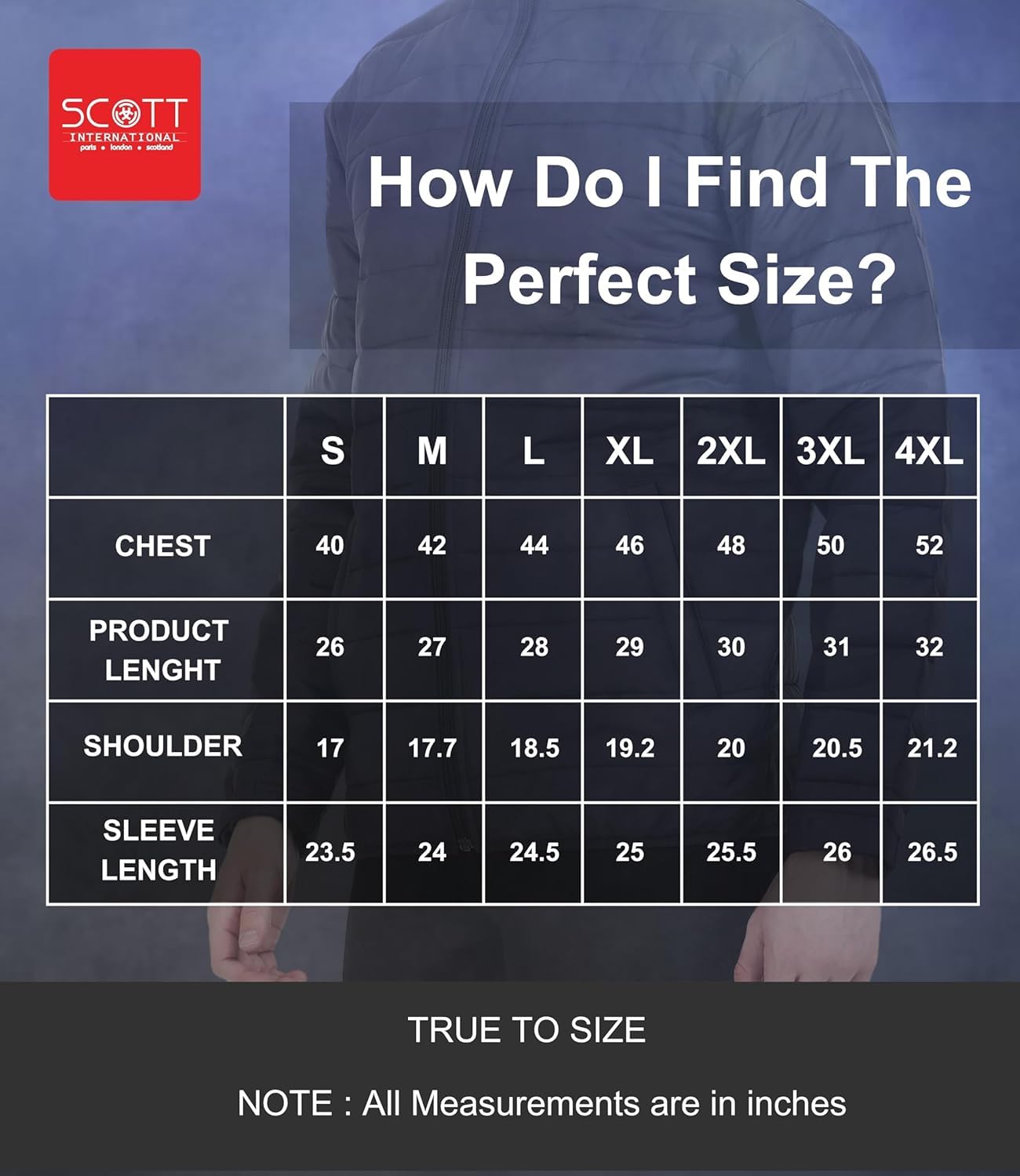 Scott International Winter Jacket for Men Bomber Jacket Mens Nylon Quilted standard length Puffer Jacket Full Sleeve Mens Jacket Monsoon Jackets for Men All Weather Jacket for Men - Image 6