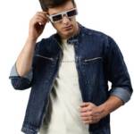 VOXATI Men's Denim Jacket kjt554xy-m_Dark Blue_M