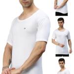Lux Cozi Men's Cotton Vest (Pack of 4) (8904209871398_COZI_WH_RNS_100_White)