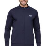 PRORIDERS Lycra Dri-Fit Solid/Plain Men's Full Sleeve Front Zip Sports Biker/Gym Jacket with Side Pockets (4XL, Navy)