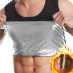 CGTFY Gynecomastia Compression Shirts Men Tank Top Sauna Sweat Shirts,Slimming Body Shaper Vest for Men, Silver, 4X-Large