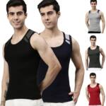 Lux Cozi Men's Pack of 5 Multicolor Premium Cotton Round Neck Vest (Size : 95cm)