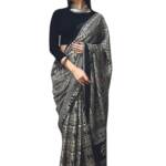 EthnicJunction Women's Art Silk Kalamkari Print Saree With Blouse Piece