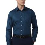 Van Heusen Men's Fitted Formal Shirt (VHSFRSLBU95055_Navy 40)