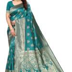 Sugathari Women's Banarasi Saree Pure Kanjivaram Silk Saree Soft new ladies 2023 Design Wear Pattu Sarees Latest Cotton Party Sari collections With Blouse Piece for Wedding sadi (PARI 63 RAMA)