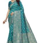Shasmi Women's Banarasi Saree Pure Kanjivaram Silk Saree Soft new ladies 2025 Design Wear Pattu Sarees Latest Party Sari collections With Blouse Piece for Wedding sadi (PARI-216 RAMA)