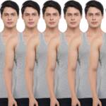 Dollar Bigboss Men's Grey Pack of 7 Vest (8905282760210_MDVE-04-DERBY-GM-PO7-90)