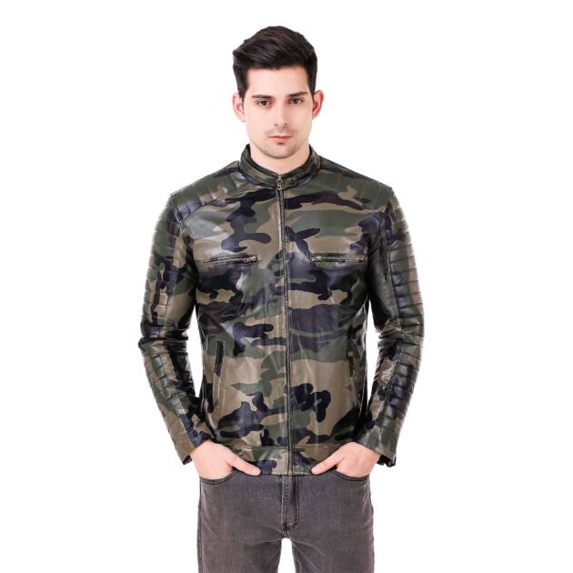 Leather Retail Men Solid Regular Jacket (LRADMI3X032_Multicolored_3XL)