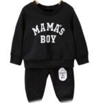 Jaganath Creations Sweatshirt and Pant Set | Cotton Printed Full Sleeves Dress for Boys - Black (5-6 Years)