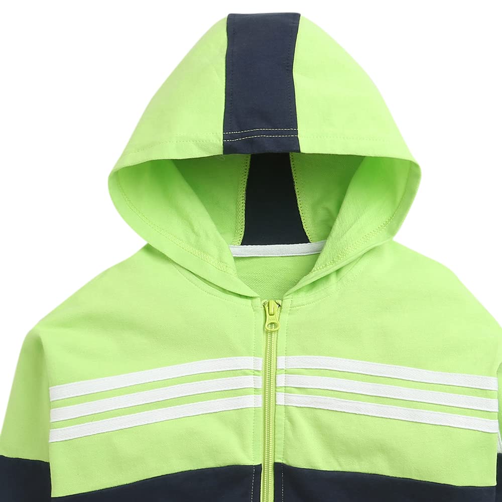 Hopscotch Boys Stripe Print JacketPant Set In Multi Color for Ages 6-7 Years - Image 8