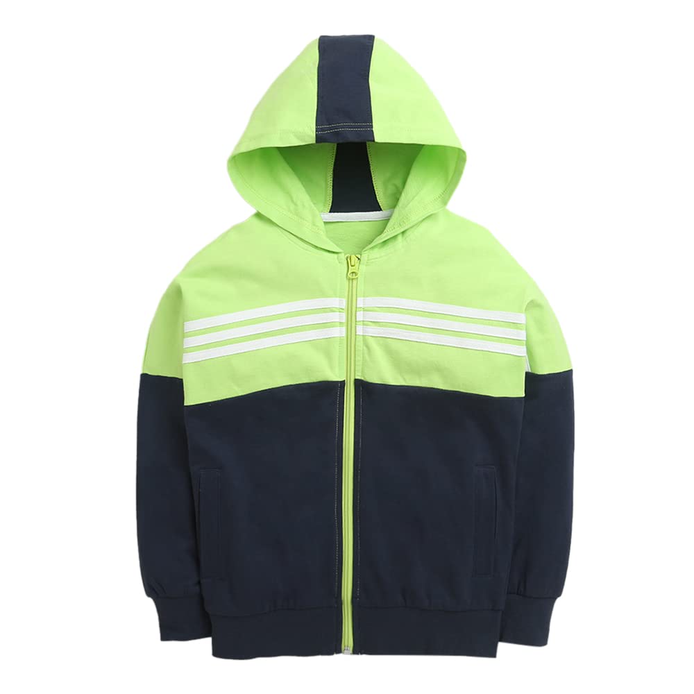 Hopscotch Boys Stripe Print JacketPant Set In Multi Color for Ages 6-7 Years - Image 7