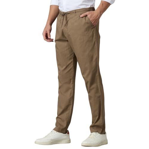 Dream of Glory Inc. Men's Cotton Regular Fit Casual Chinos Trousers (DOGI-New-Harvey-Taupe_46)