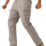 TOPLOT Men's Functional Straight-Fit Cargo Pants (Men-Zip-Cargo-5216-Dolphin-34)