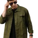 VOXATI Men's Denim Jacket kjt210xy-l_Olive_L