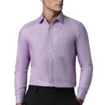 Louis Philippe Men's Cotton Slim Fit Shirt (Lpsfmslf307233_Lilac,42