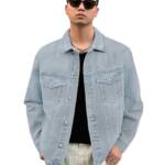 Urbano Fashion Men's Light Grey Regular Fit Washed Full Sleeve Denim Jacket (jakt-denim-lgrey-xl-01)