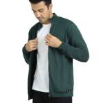 XYXX Cruze French Terry Cotton Zip-Up Jacket (S; Forest Green)