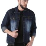 VROJASS Men's Solid Regular Fit Denim Jacket (Color - Black, Size S)(VRODNJK-BL-S-NEW)