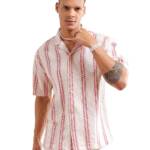 The Indian Garage Co Men's Cotton Relaxed Fit Shirt (0923-SHMKRS-02-01_Cream L)