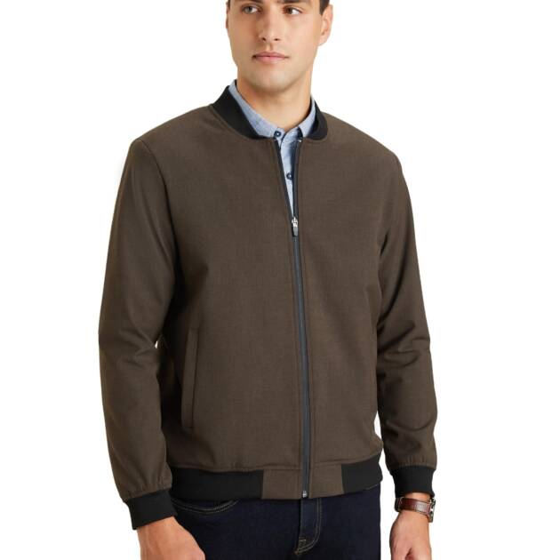 Symbol Premium Mens Smart Casual Fully Lined Mild Polyester Blend Standard Length Winter Jacket (Regular Fit) (SP-M-S24-JK-100_Brown_XL)