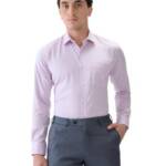 Park Avenue Men Slim Fit Checks Pattern Pure Cotton Ainsley Collar Full Sleeve Formal Shirt (Size: 38)-PMSX18872-V4 Medium Violet