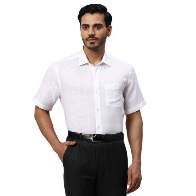 Park Avenue Regular Fit White Formal Shirt for Men
