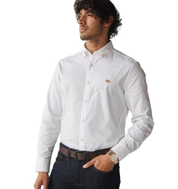 Andamen Classic Slim Fit Opaque Formal Shirt White